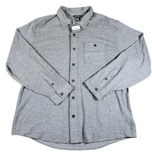 Eddie Bauer Mens XL Long Sleeve Downtime Knit Shirt Light Gray Heather New